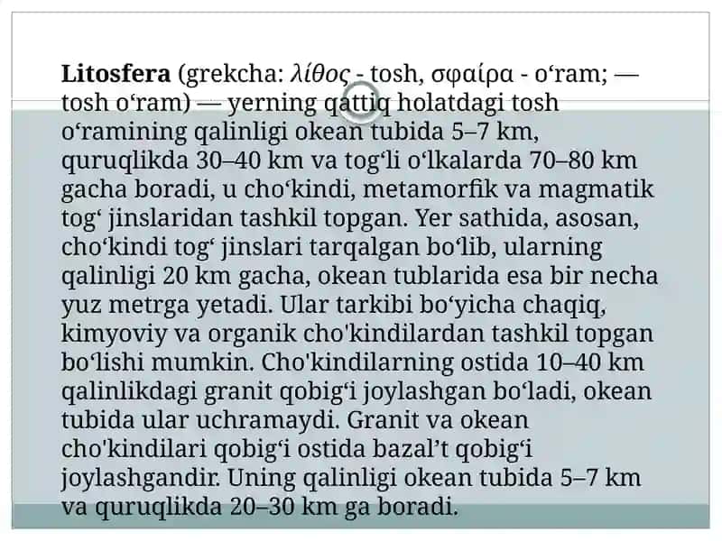 Litosferada bo`ladigan fizik jarayonlar 2