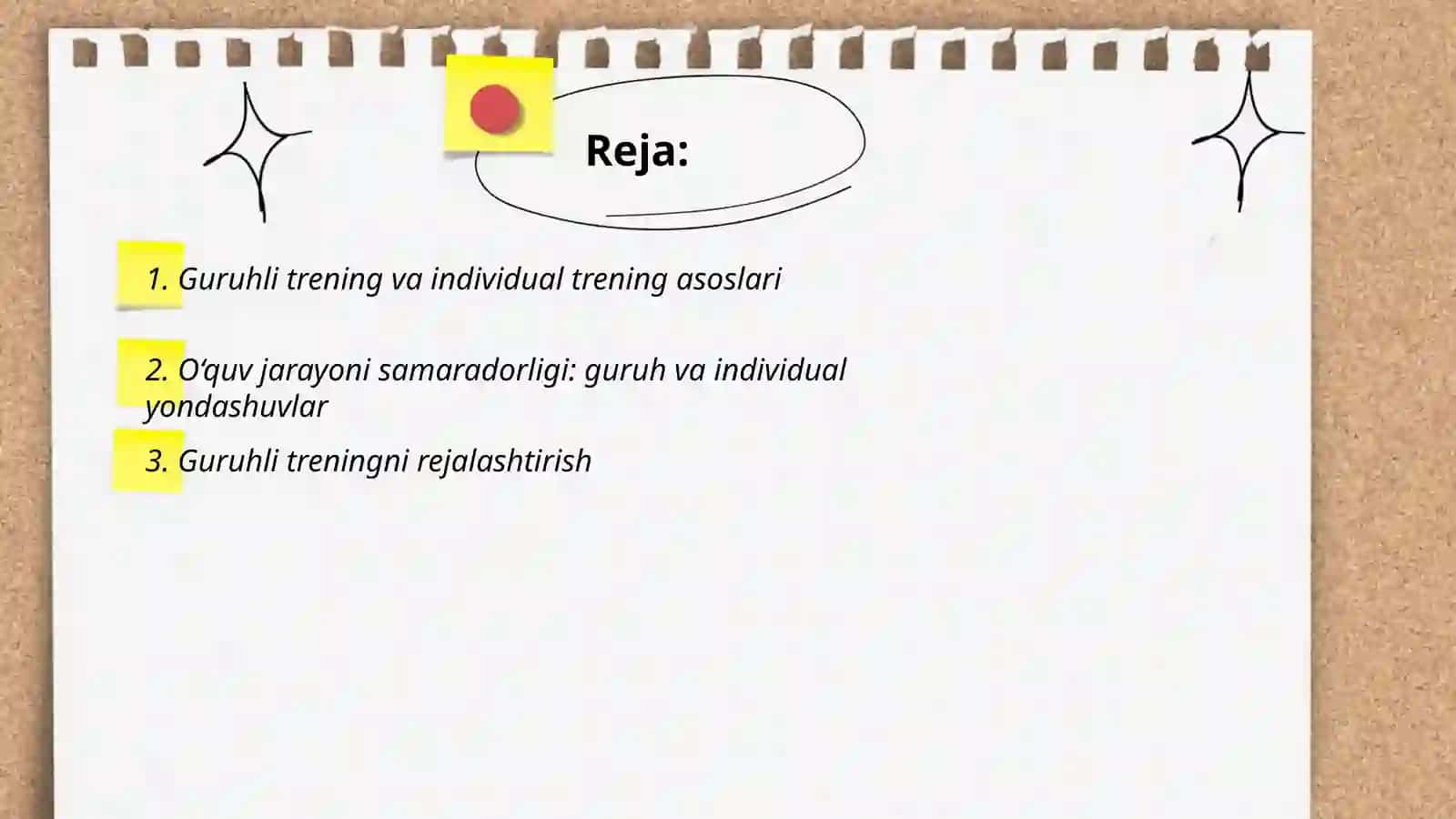 Guruhli va individual trening usullarining solishtirilishi 2