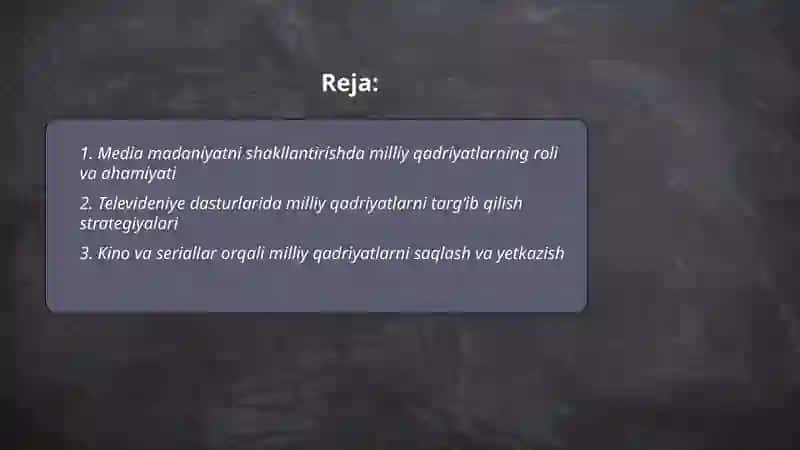 Media madaniyatni shakllantirishda milliy qadriyatlar oʻrni 2