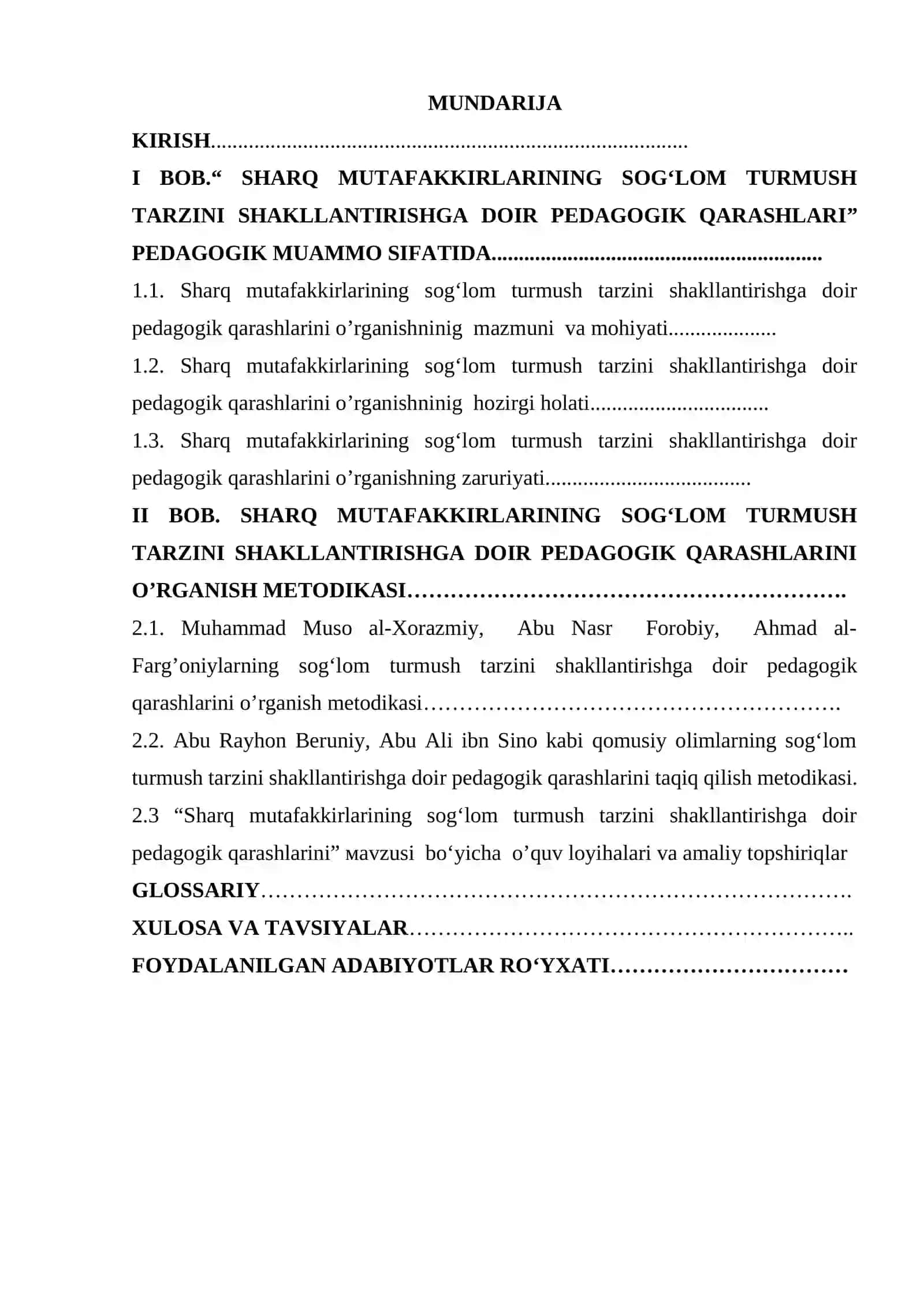 SHARQ MUTAFAKKIRLARINING SOGʻLOM TURMUSH TARZINI SHAKLLANTIRISHGA DOIR PEDAGOGIK QARASHLARI 2
