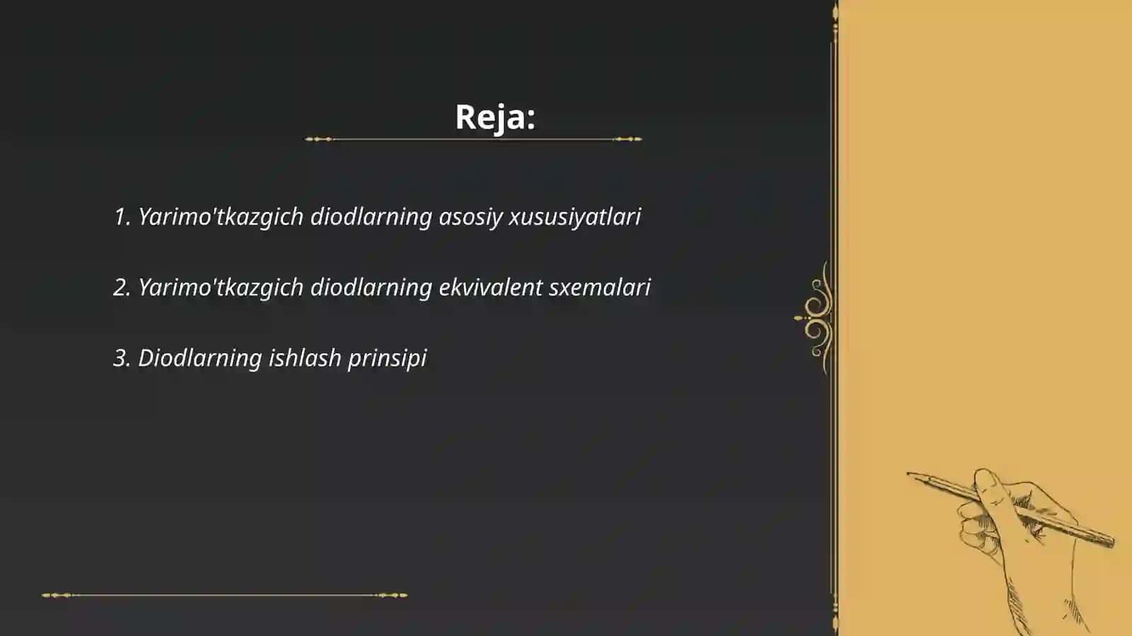 YARIM O‘TKAZGICH DIODLARNING EKVIVALENT SXEMALARI, QO‘LLANISH SOHALARI 2