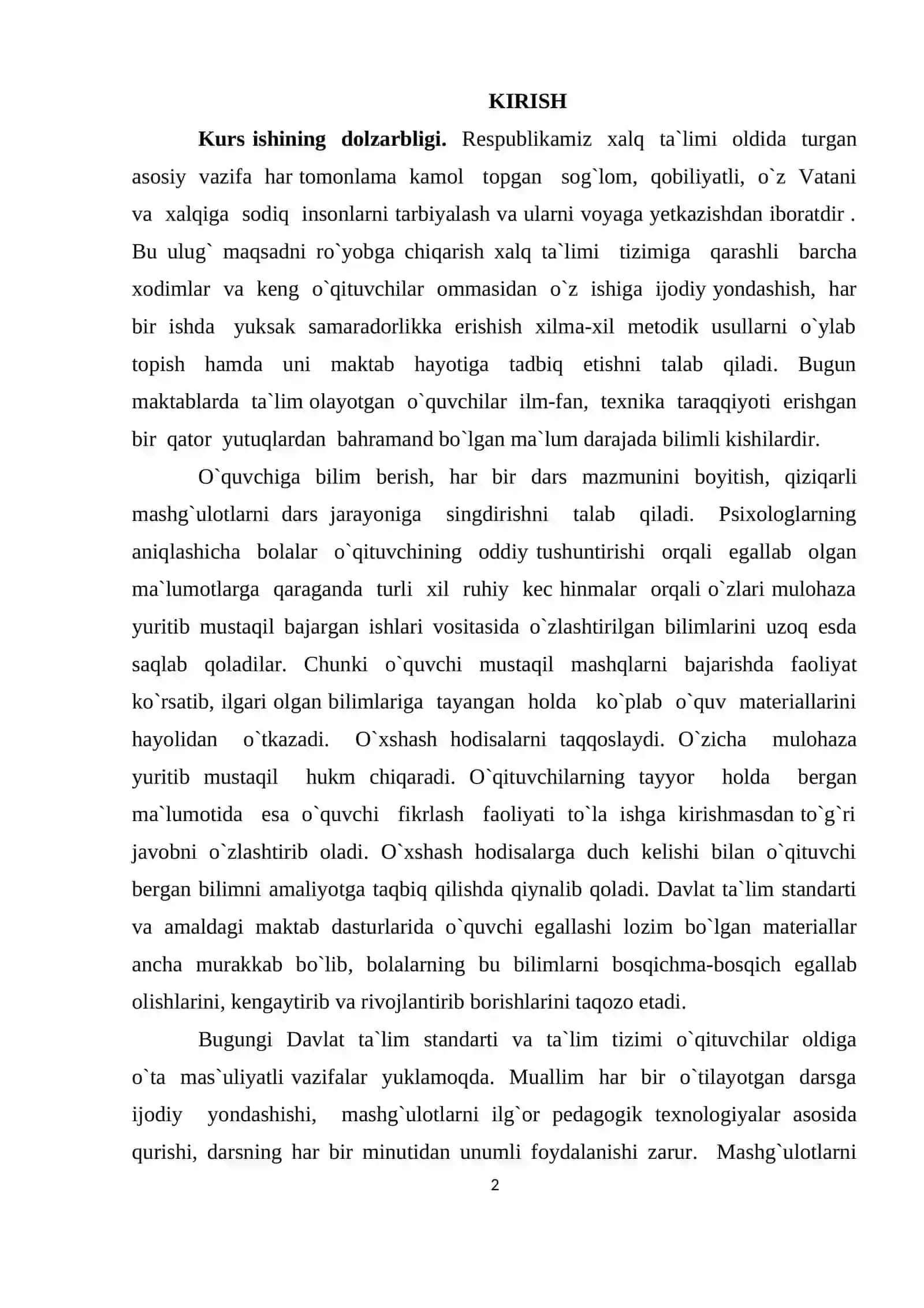 1-SINF SAVODGA O’RGATISH DAVRIDA O’YINLI TEXNOLOGIYALARDAN FOYDALANISH 2