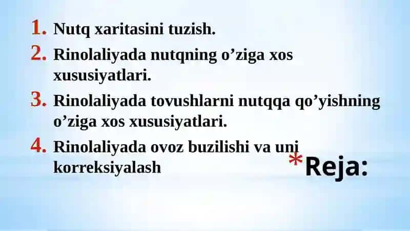 Rinolaliyada tovushlarni nutqqa qo’yishning o’ziga xos xususiyatlari 2