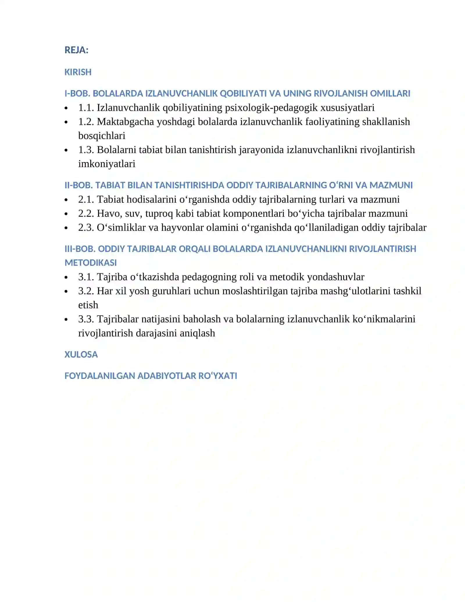 Oddiy tajribalar, ularning mazmuni bolalarda izlanuvchanlik qobiliyatini rivojlantirish 2
