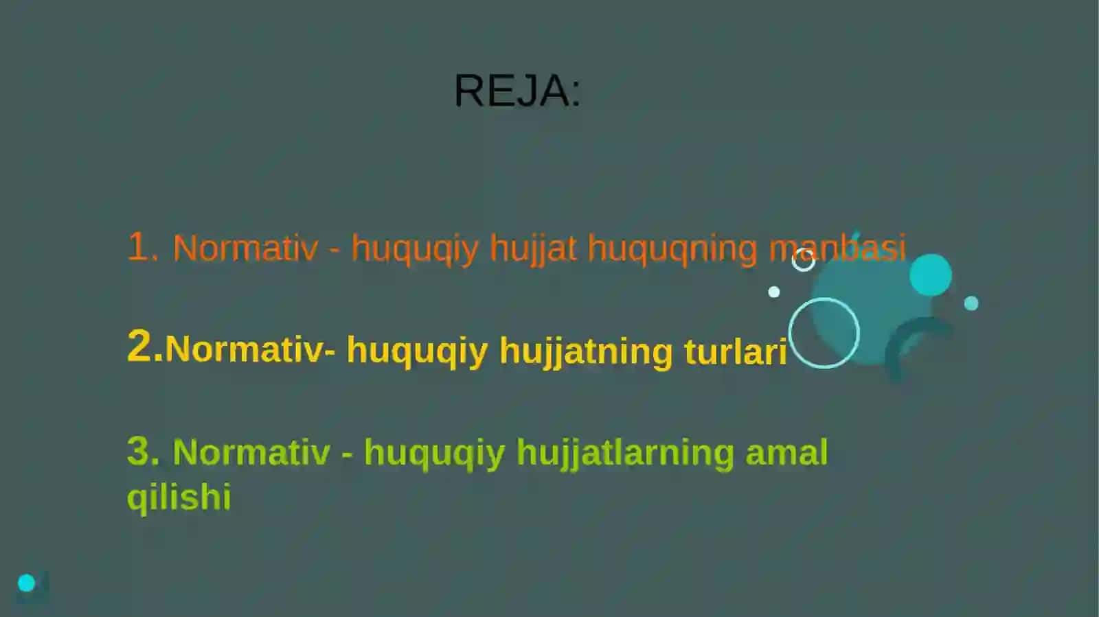 Normativ-huquqiy hujjat - huquqning manbasi 2