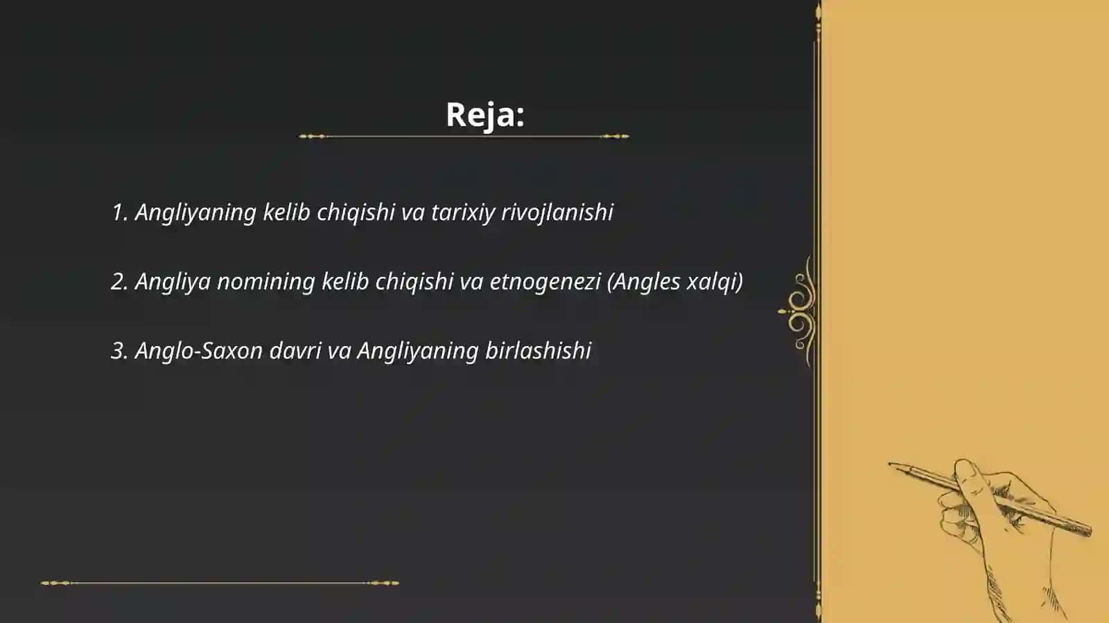 Angliyaning kelib chiqishi, davlat tuzilishi, geografik o'rni, chegaralari, boshqaruv shakli va xaritaviy tuzilishi 2