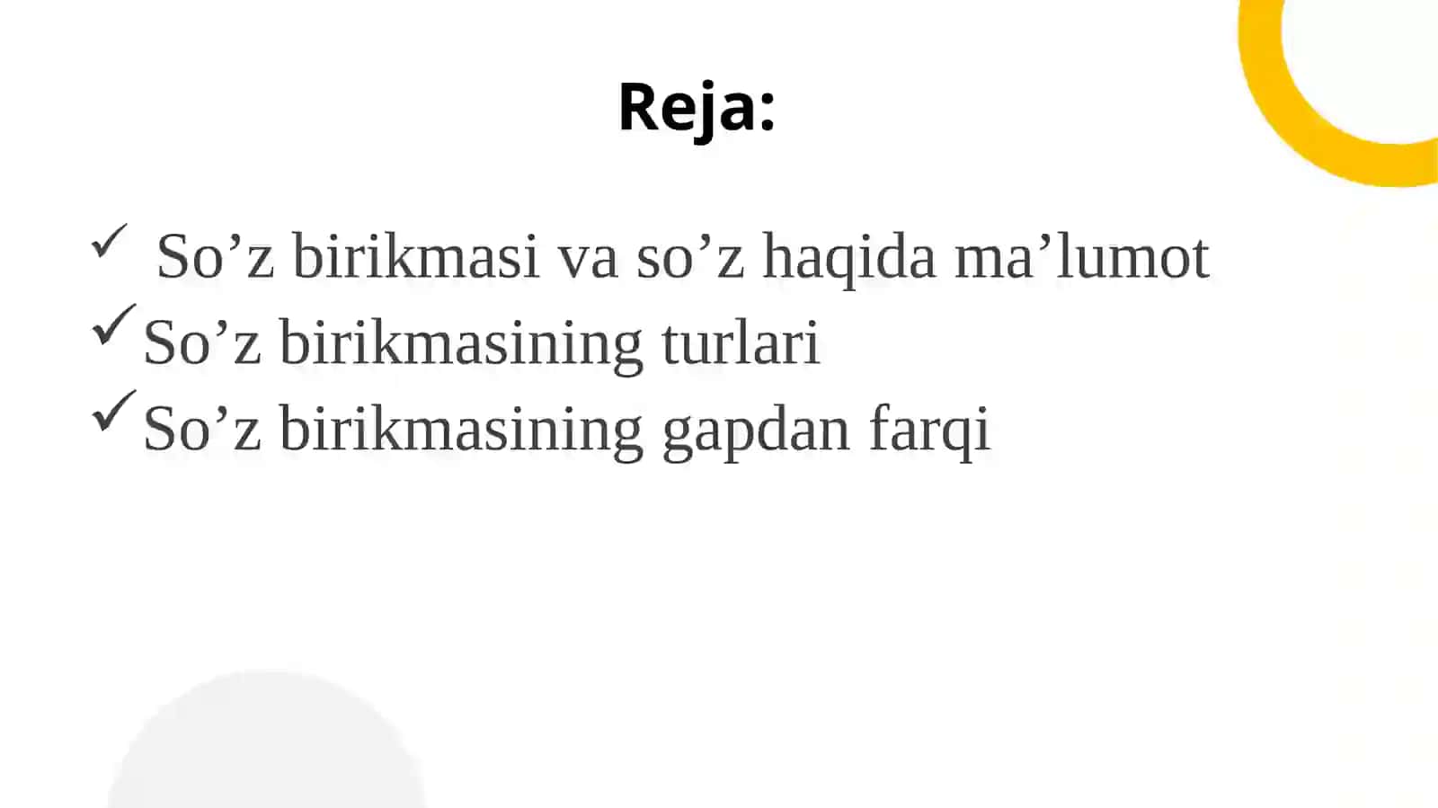 Hozirgi o'zbek adabiy tili fanidan 2