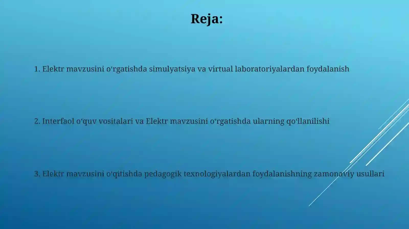Elektr mavzularni o‘qitishda pedagogik texnologiyalardan foydalanish usullari 2