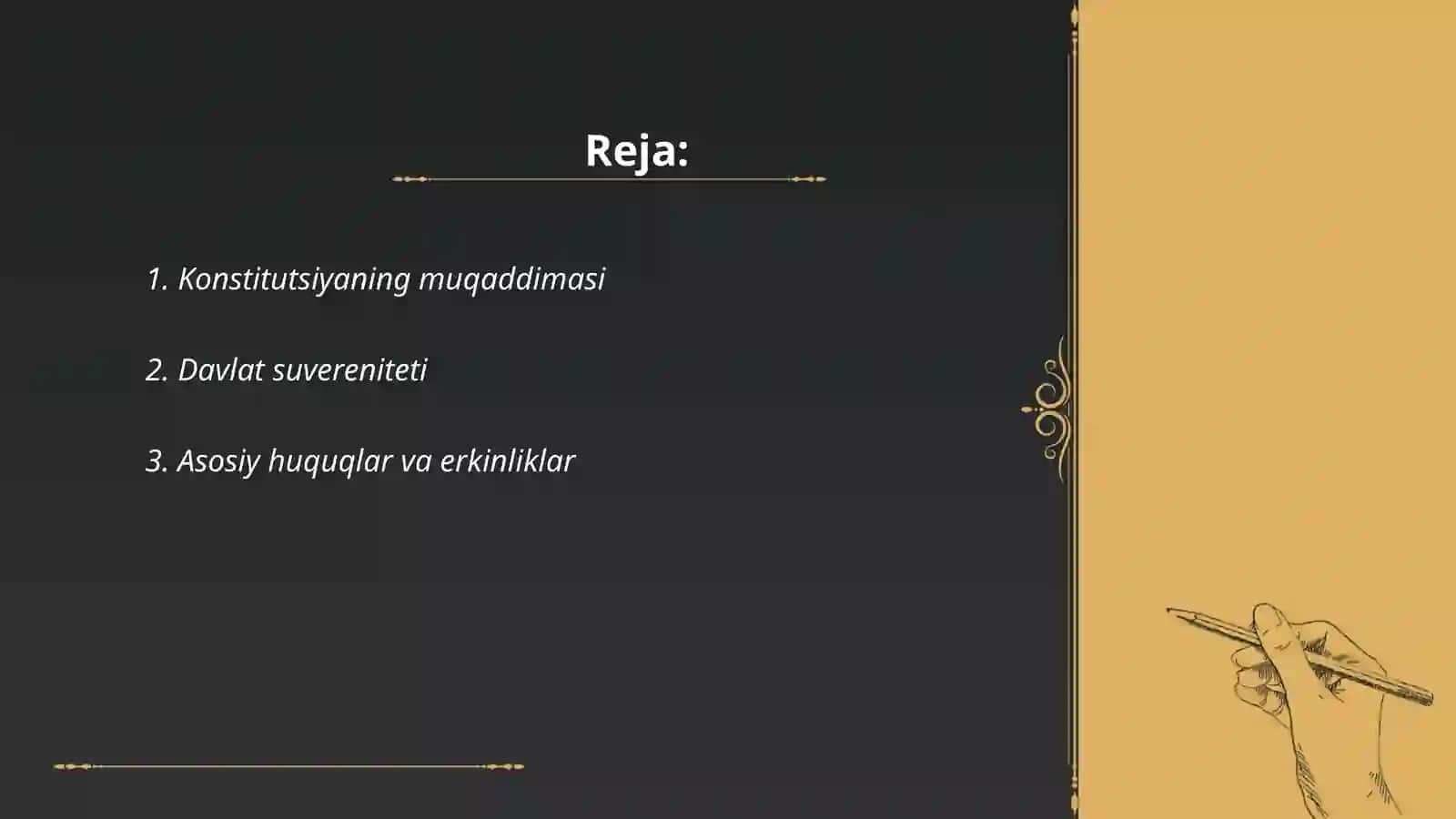 Konstitutsiya O‘zbekiston Respublikasining Konstitutsiyasi 2