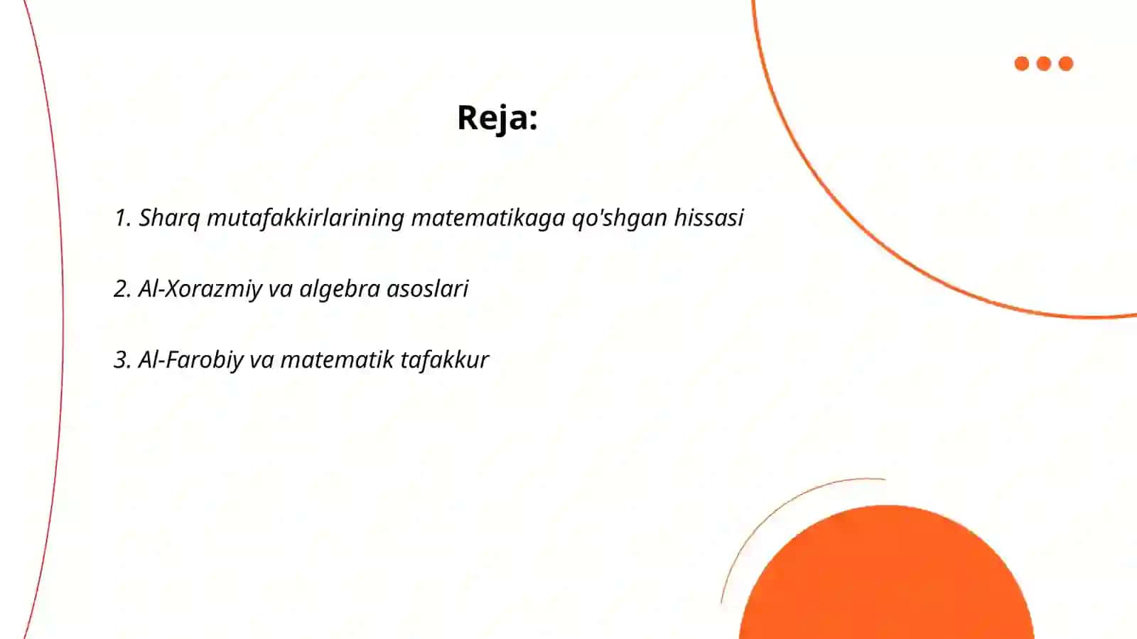 Sharq mutafakkirlarining matematikaga oid qarashlari 2