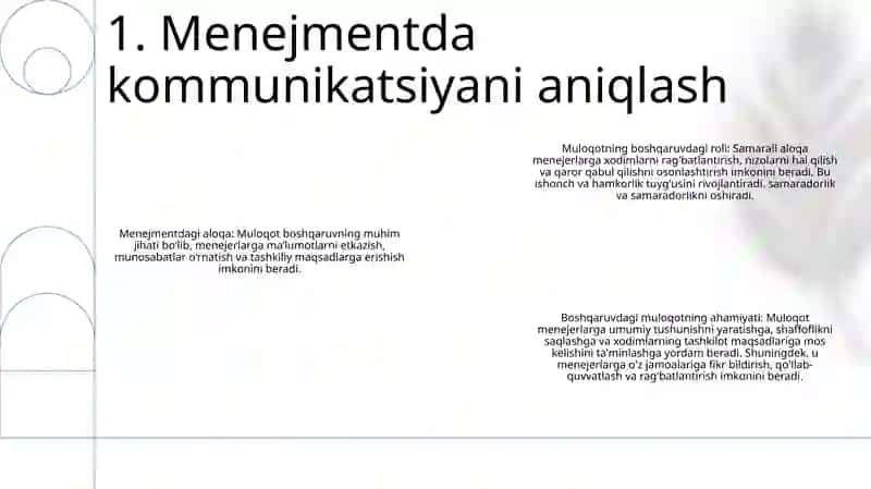 Menejment Samaradorligida Komunikatsiyaning Ro'Li 2