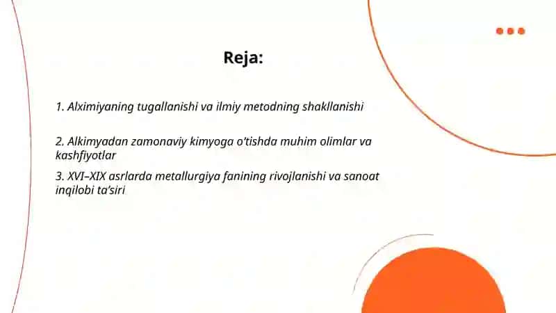 Alximiyaning tugallanishi va birlashish davrining boshlanishi 2