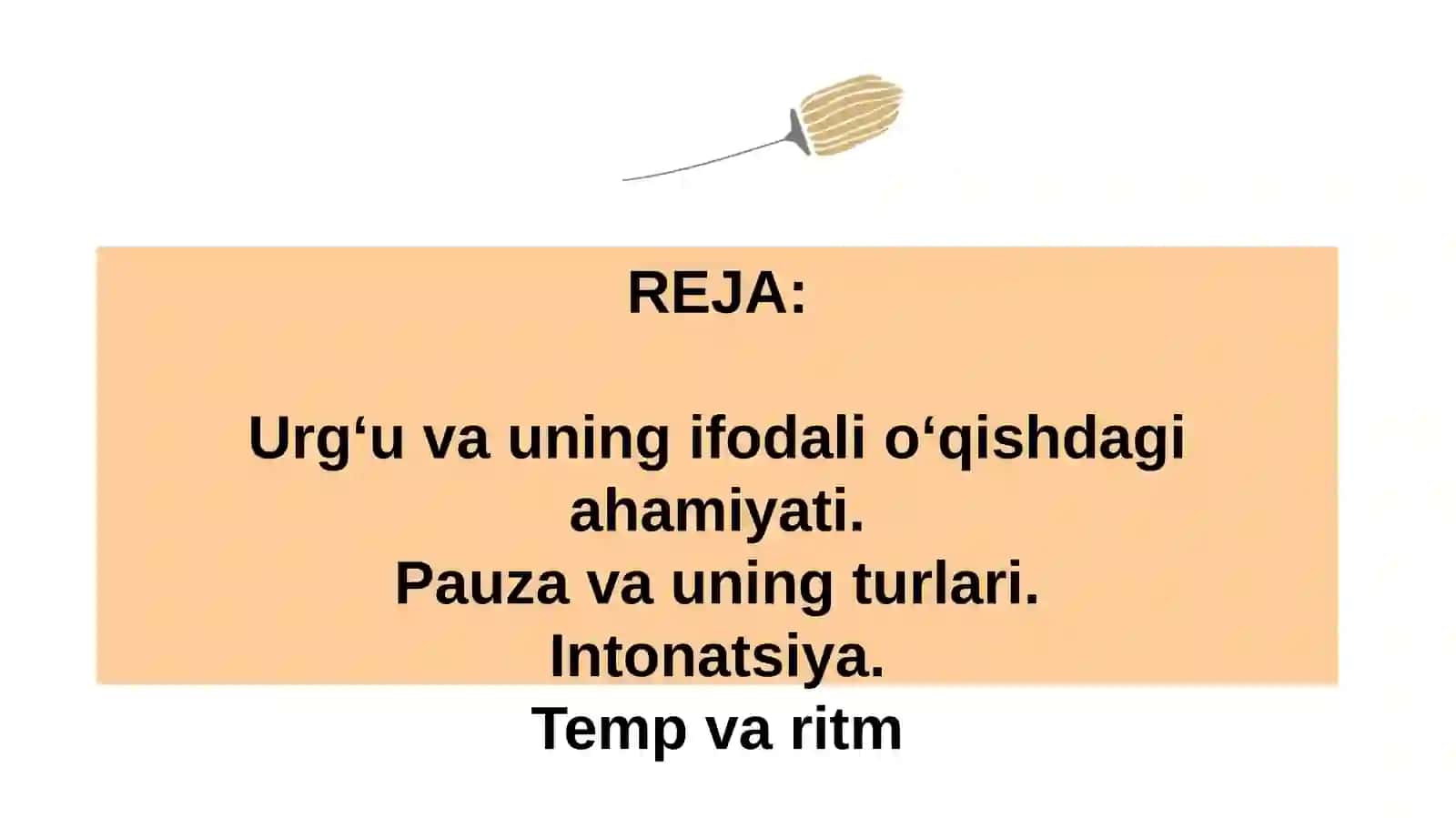 TALABASI URALOVAMARJONANING IFODALI O’QISH "FANIDAN TAYYORLAGAN TAQDIMOTI 2