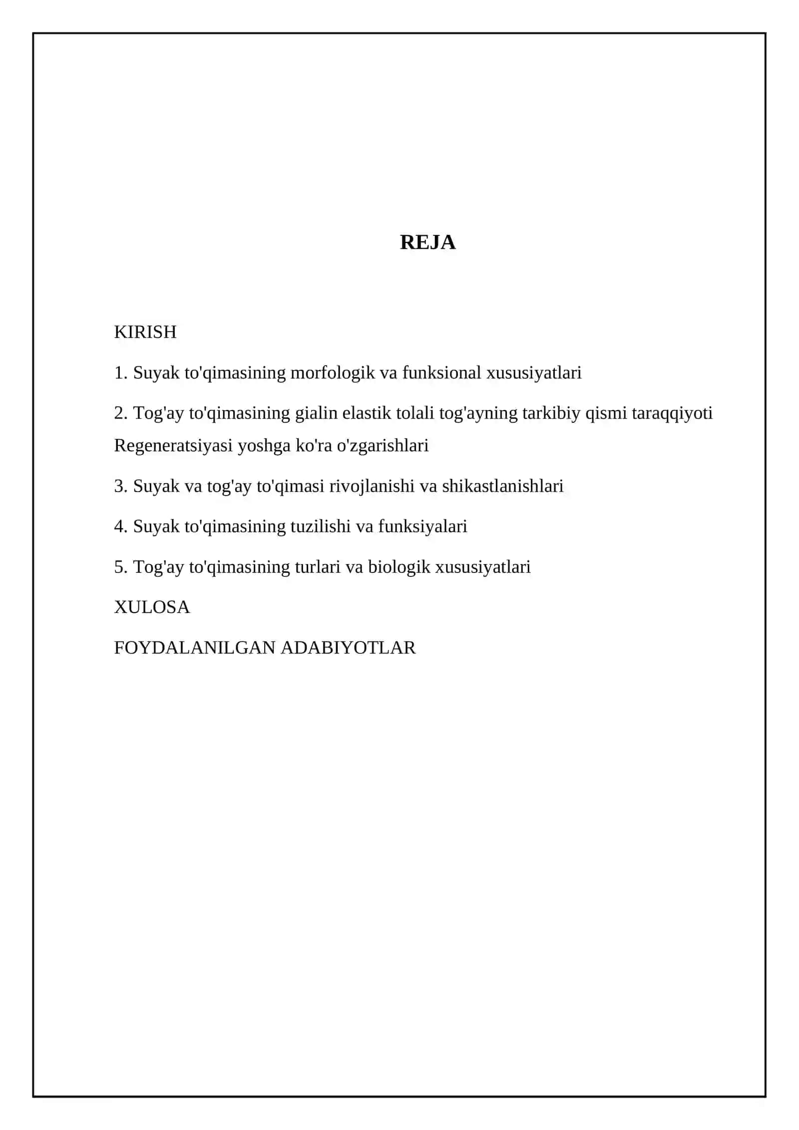 Suyak va tog'ay to'qimasi 2