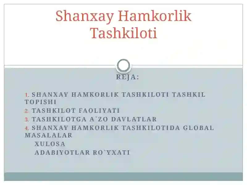 Shanxay xalqaro tashkiloti 2