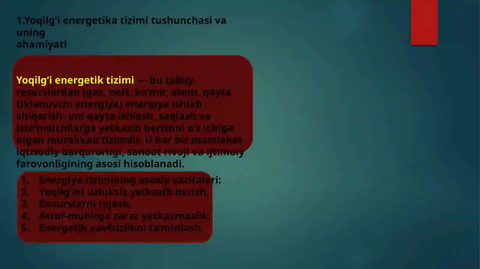 Yoqilg‘ienergetiktizimi daxoriy tajribalarni o‘rganish 2