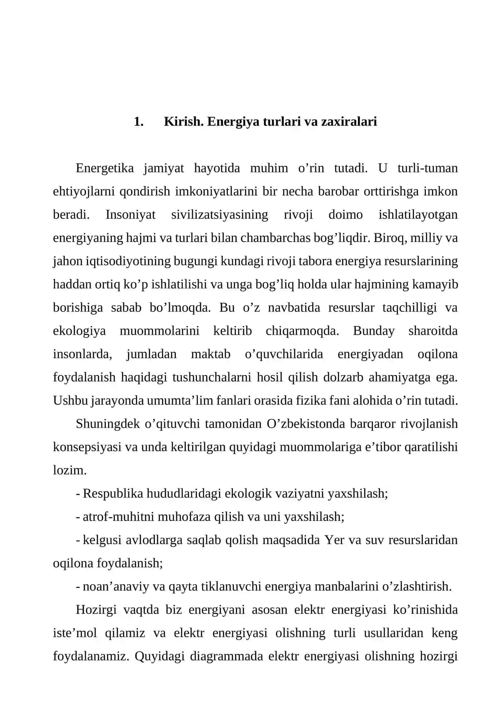Elektr energiyasini olishning an’anaviy va noan’anaviy usullari haqida ma’lumot 2