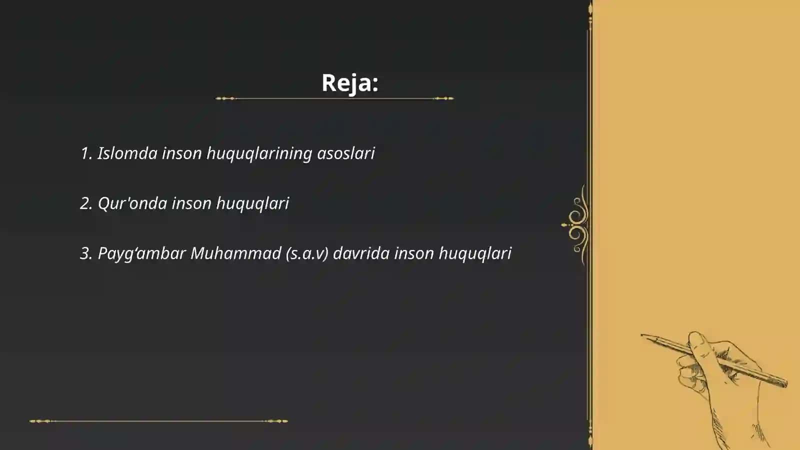 Islomda inson huquqlari himoyasi, ijtimoiy tenglik, adolat va tolerantlik 2