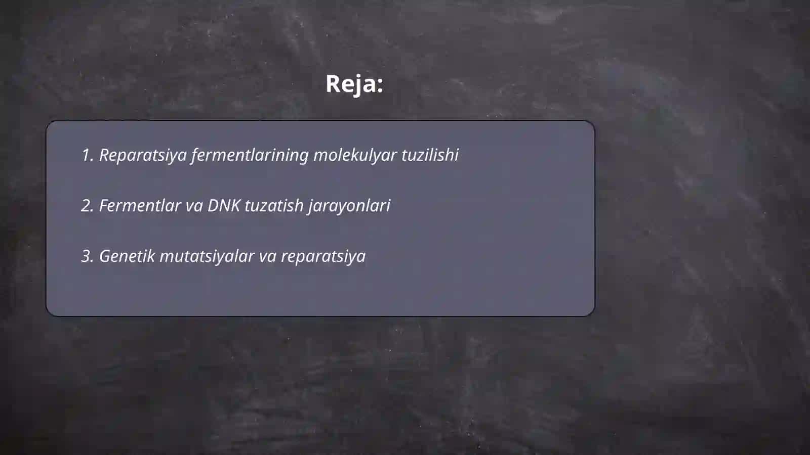 Reparatsiya fermentlari faoliyatining xilma-xilligi. Noallel genlarning o'zaro ta'siri. Pleyotropiya 2