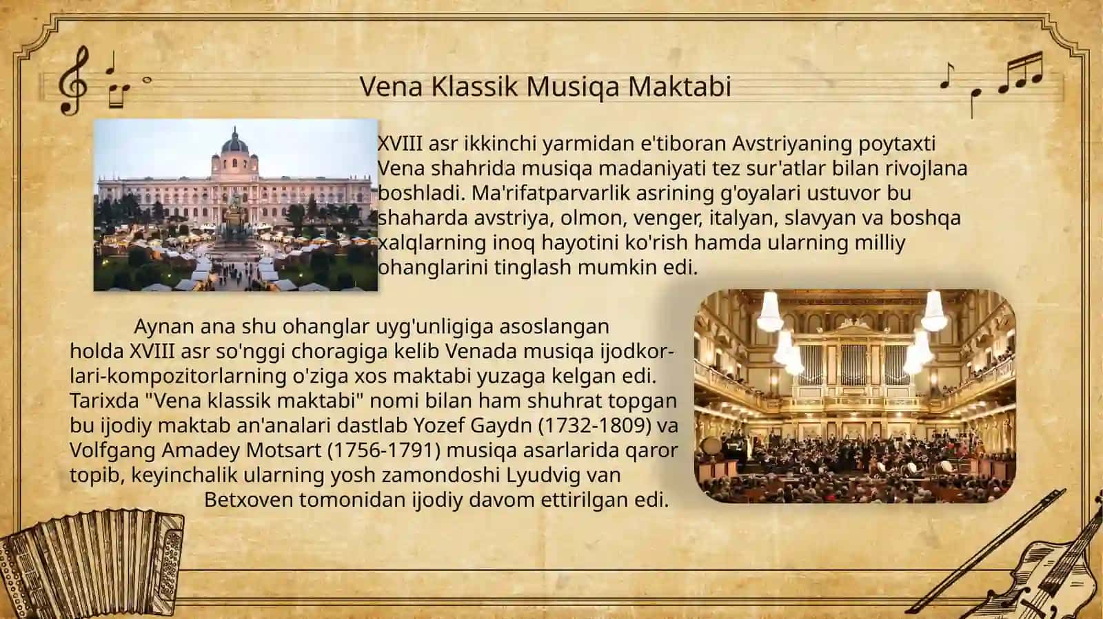 VENA KLASSIK MAKTABI NAMOYONDALARI 2