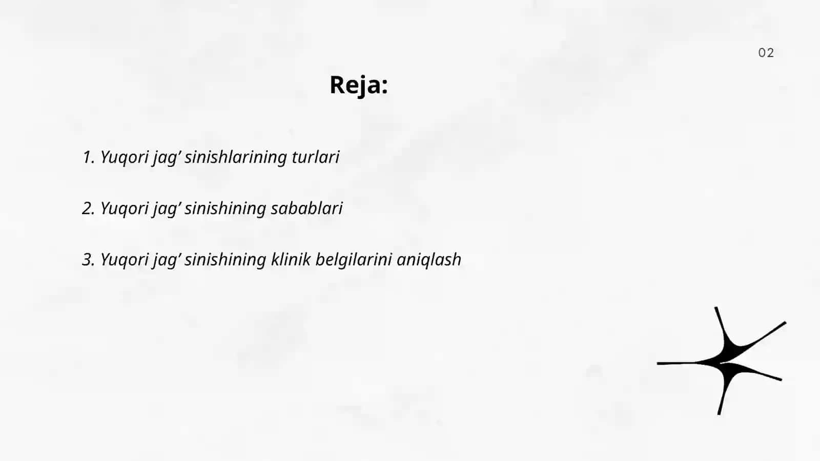 Yuqori jag’ sinishlari 2