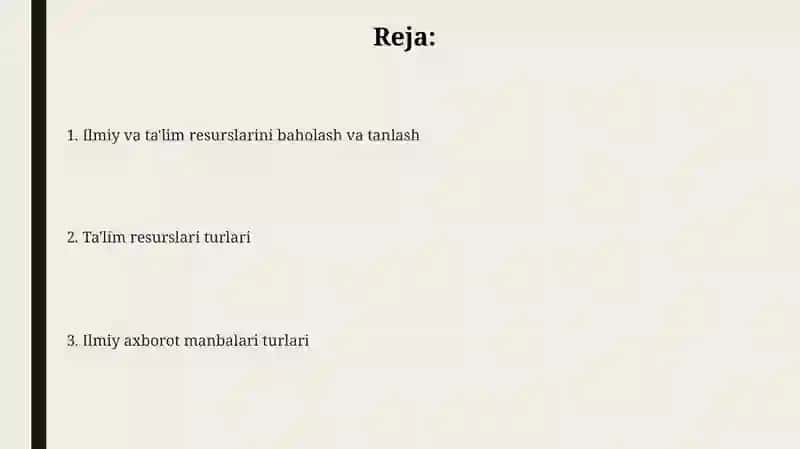 Ta'lim Resurslari turlari 2