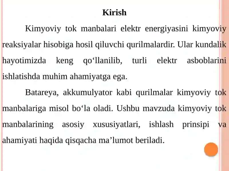 Kimyoviy tokmanbalarining xususiyatlari 2