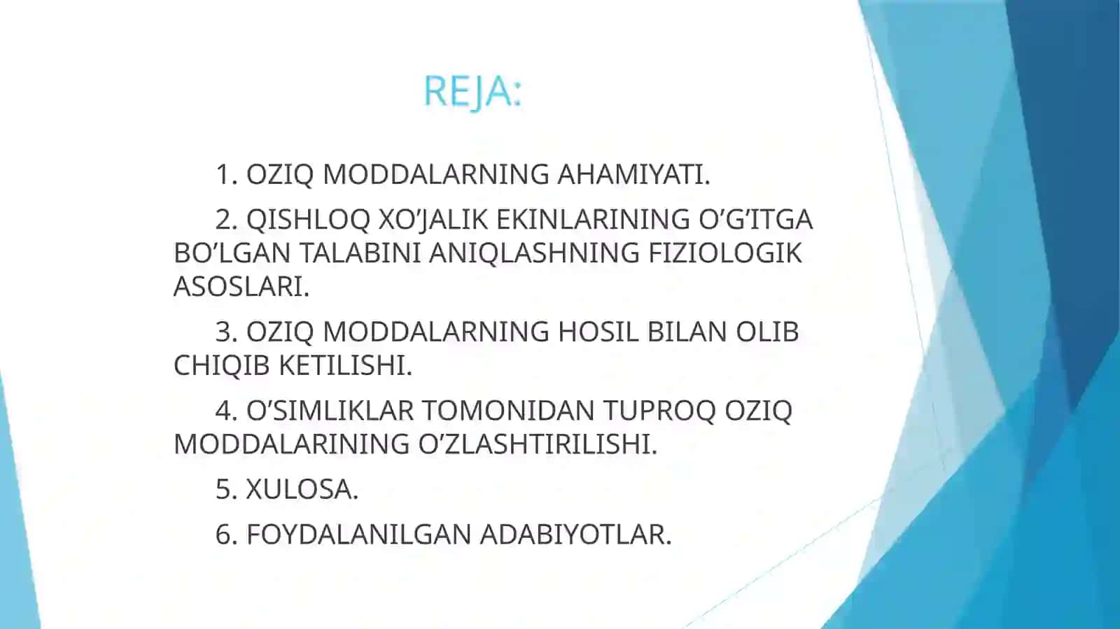 O'simliklar tomjidan olib chiqib keladigan oziq moddalar miqdori va uni hisoblash 2