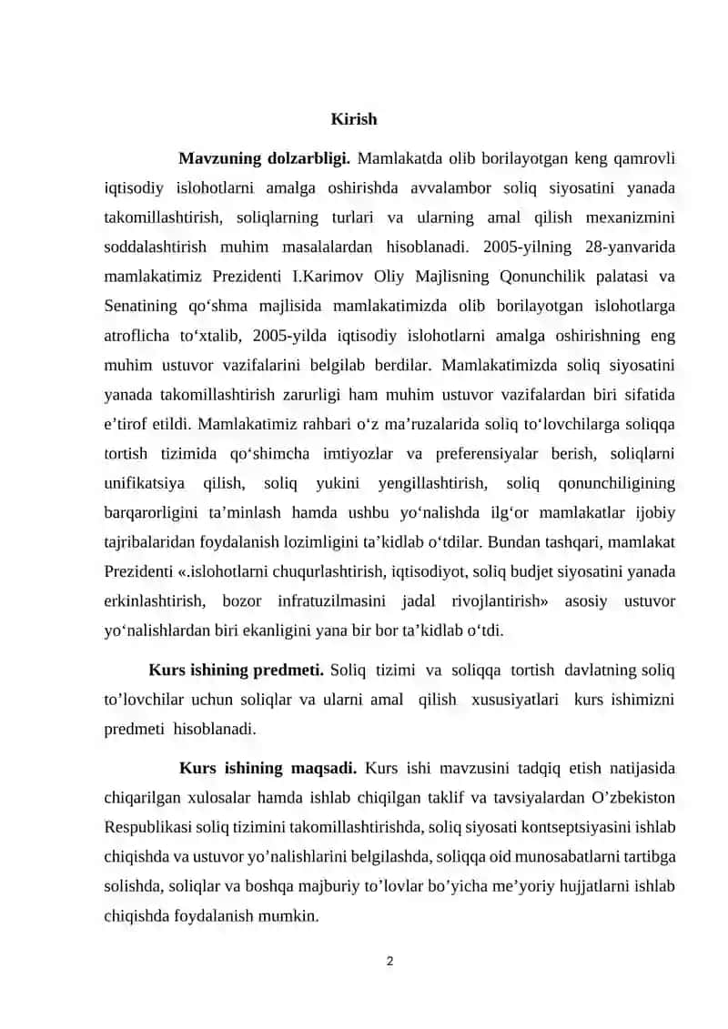 Soliq tizimi va soliqqa tortish tizimi 2