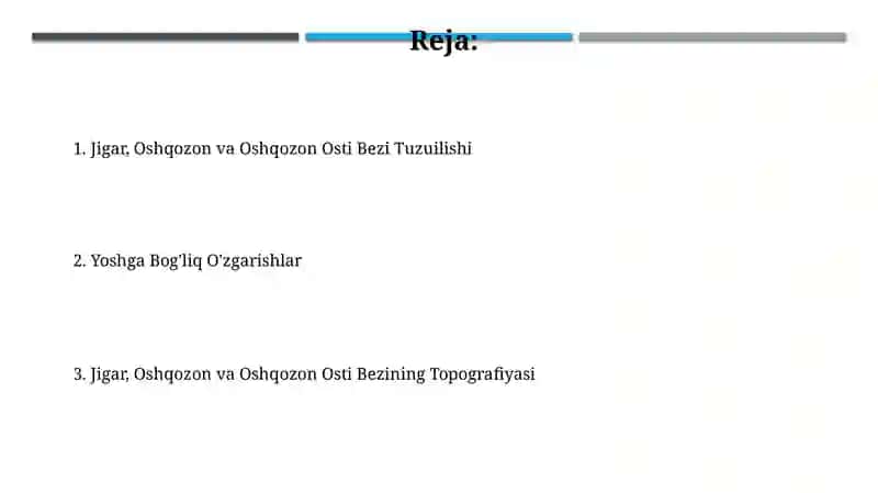 Jigar, Oshqozon va Oshqozon Osti Bezi Tuzuilishi 2