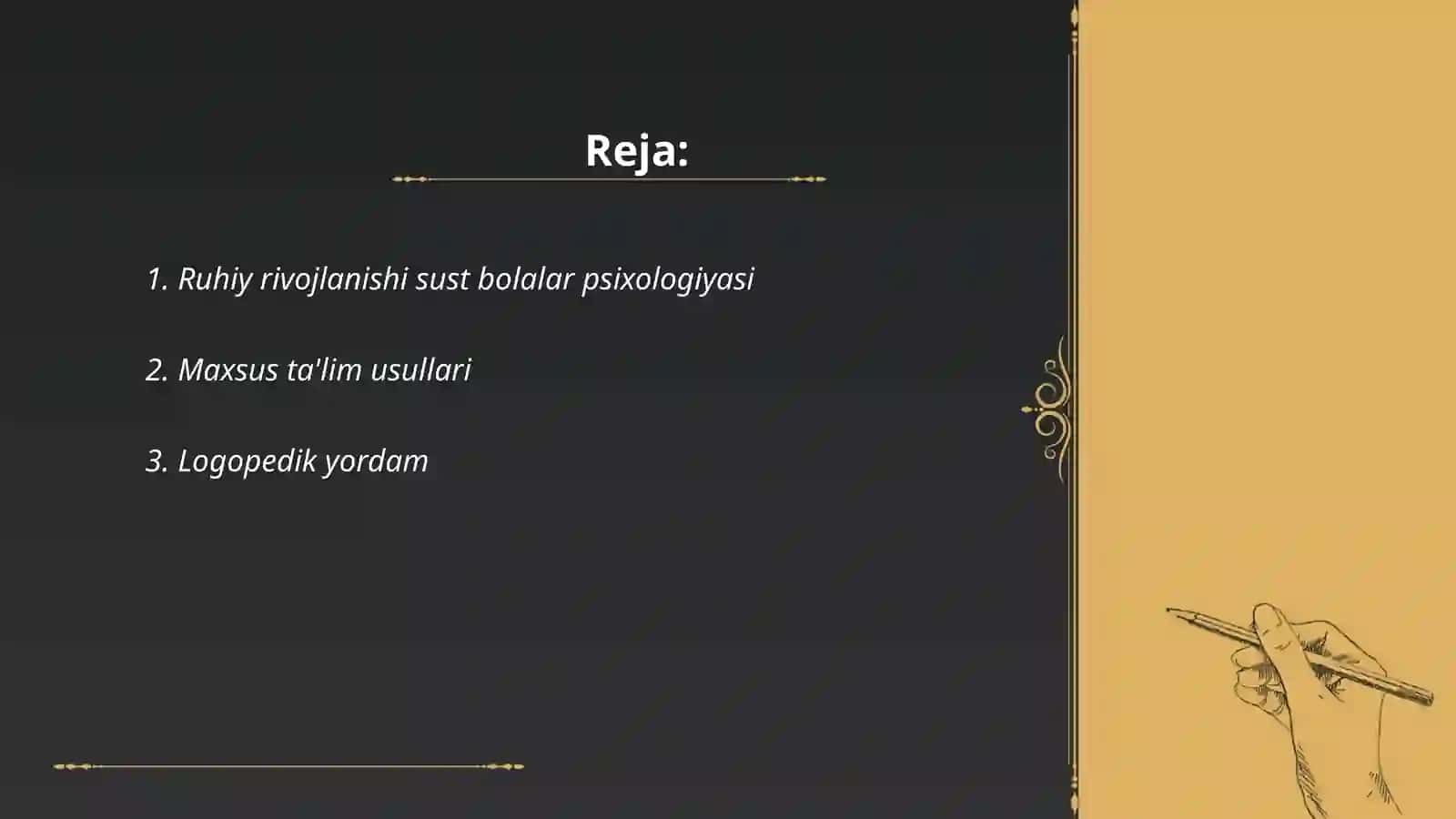 Ruhiy rivojlanishi sust bolalar psixologiyasi 2
