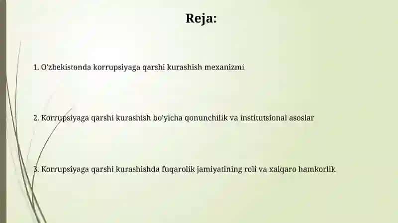 Oʻzbekistonda korrupsiyaga qarshikurashmexanizimi 2