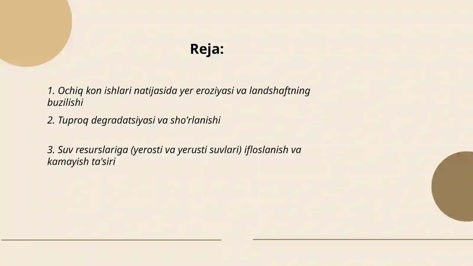 Ochiq kon ishlari natijasida yer eroziyasi va landshaftning buzilishi 2