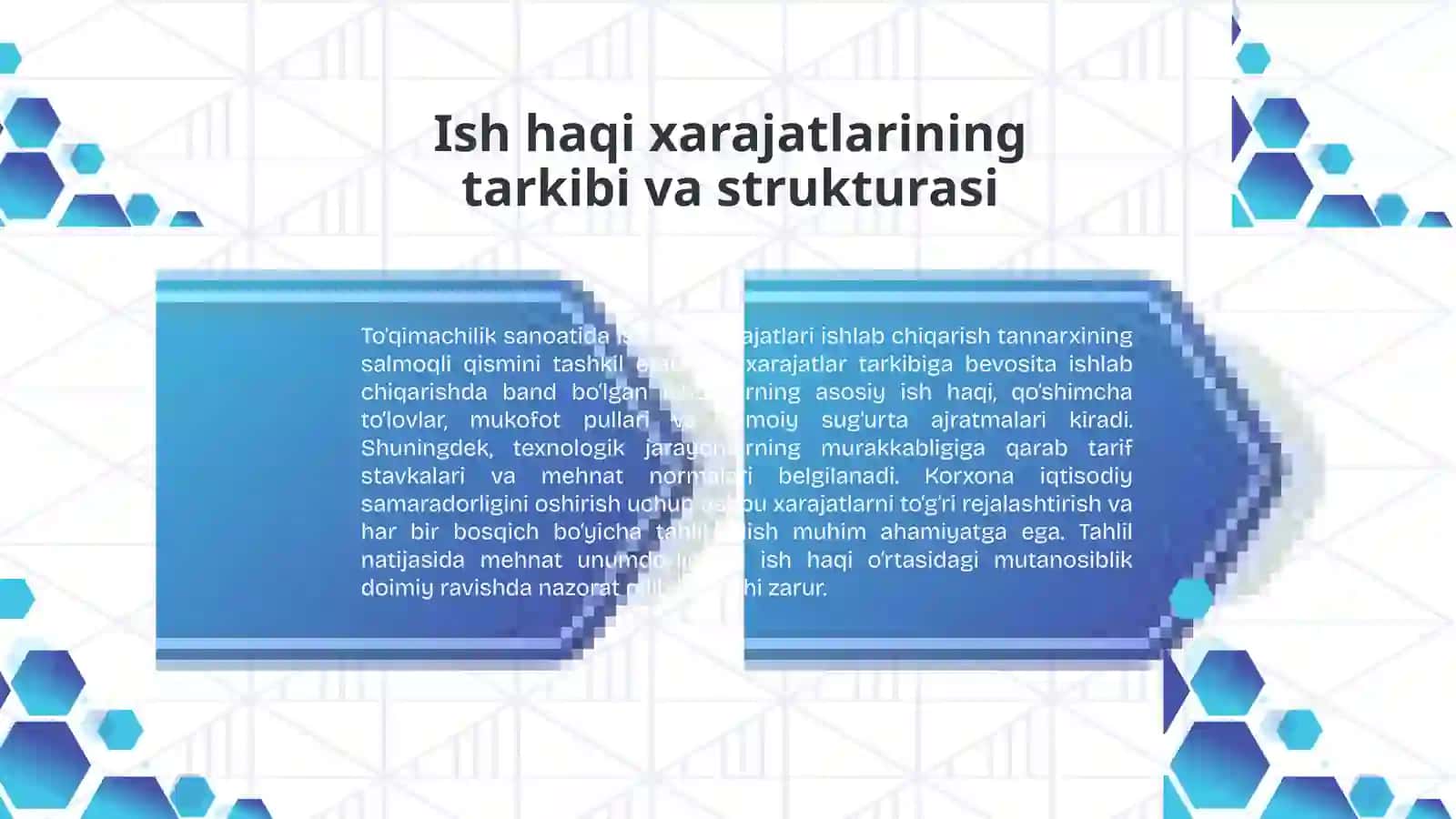 To‘qimachilik bosqichida ish haqi xarajatlarini hisoblash va boshqarish 2