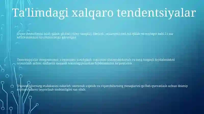 Rivojlangan Mamlakatlarda TaʼLim Tizimiga Oid Swod 2
