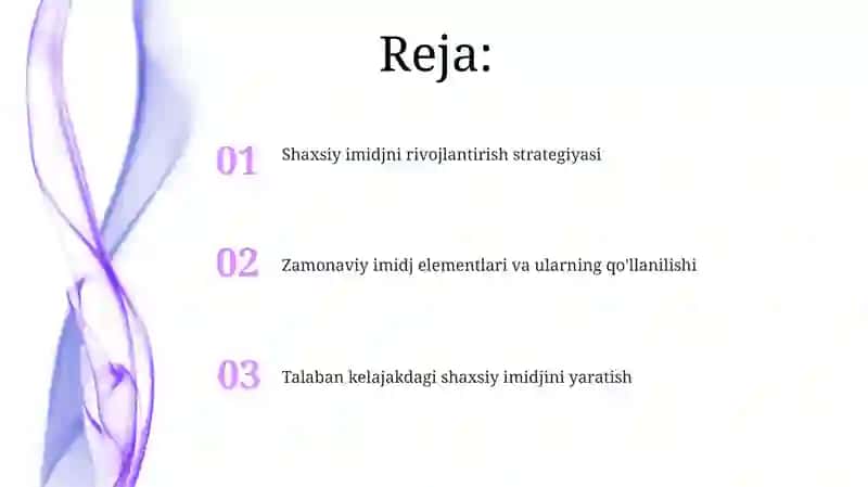 Talabaning kelajakdagi shaxsiy imejini istalgan shakl va tarzda nomoyon qilish 2