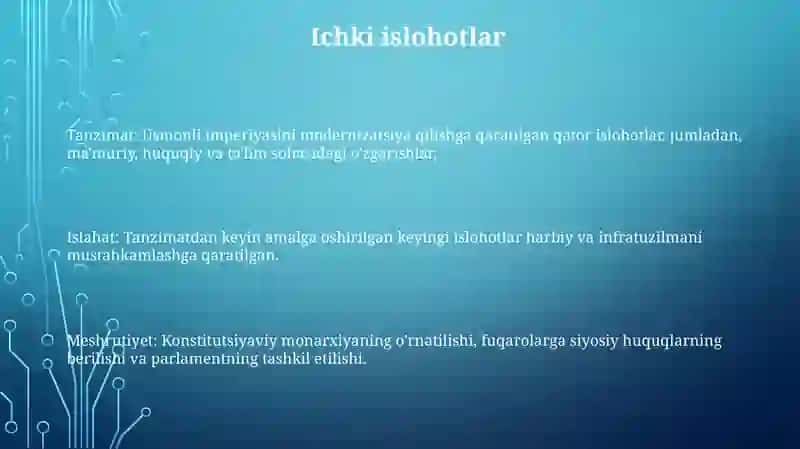 Xix Asr Oxiri —Xx Asr Boshlarida Usmonli Davlati 2