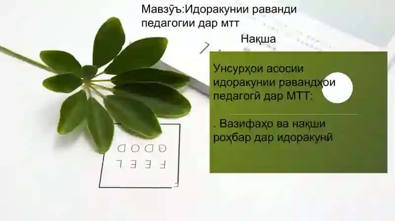 Идоракунии раванди педагогии дар мтт 2