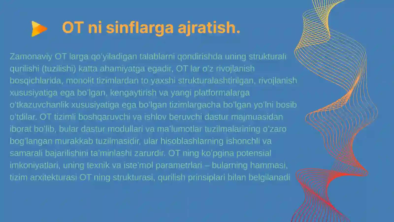 Operatsion tizim sinflari 2
