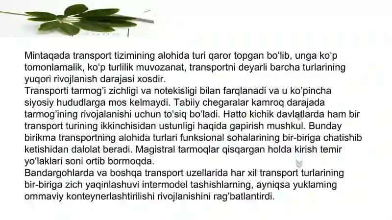 Gʻarbiy Yevropa davlatlari geografiyasi 2