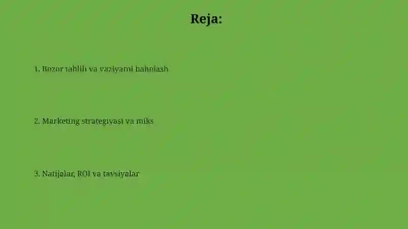 Marketing tahlili 2