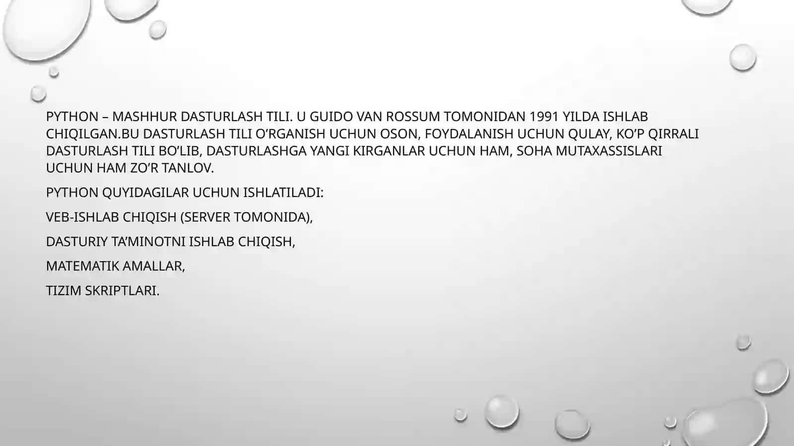 Puthondasturlash tilida xatoliklar bilan ishlash 2