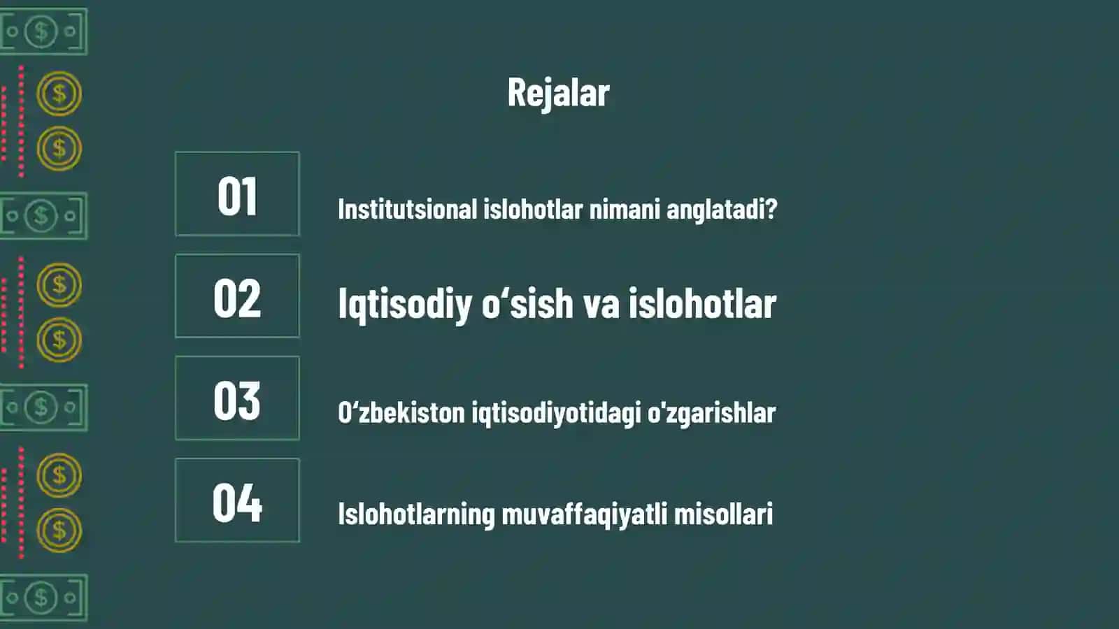 Institutsional islohotlarning iqtisodiy o'sishga ta'siri 2