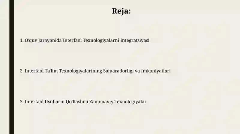Interfaol Ta'lim Texnologiyalari 2