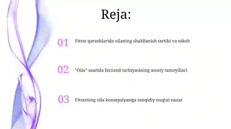 Fitratning “Oila asari”dagi oila qurish tartiblari va farzand tarbiyasiga oid g’oyalar 2