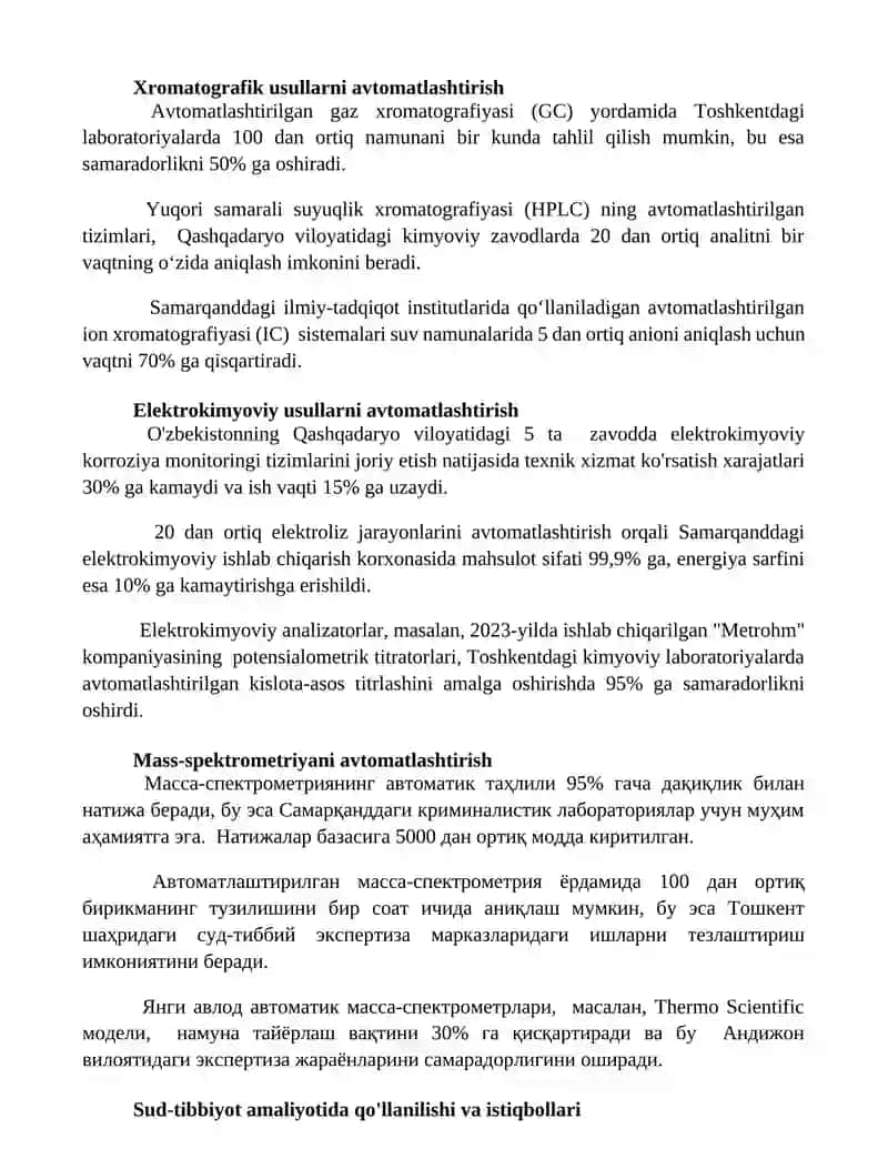Spektroskopik usullarni avtomatlashtirish 2