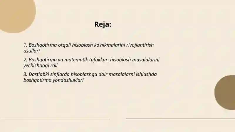 Hisoblashga doir masalalarni ishlashda boshqotirmaning roli 2