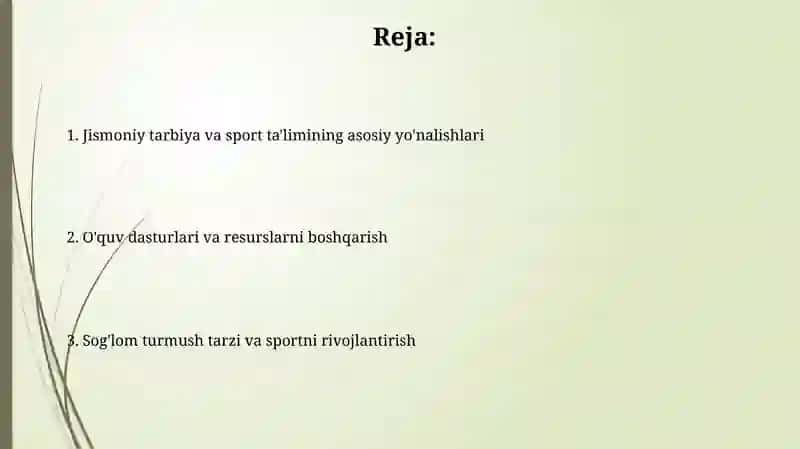 Jismoniy tarbiya va sport ta'limi 2
