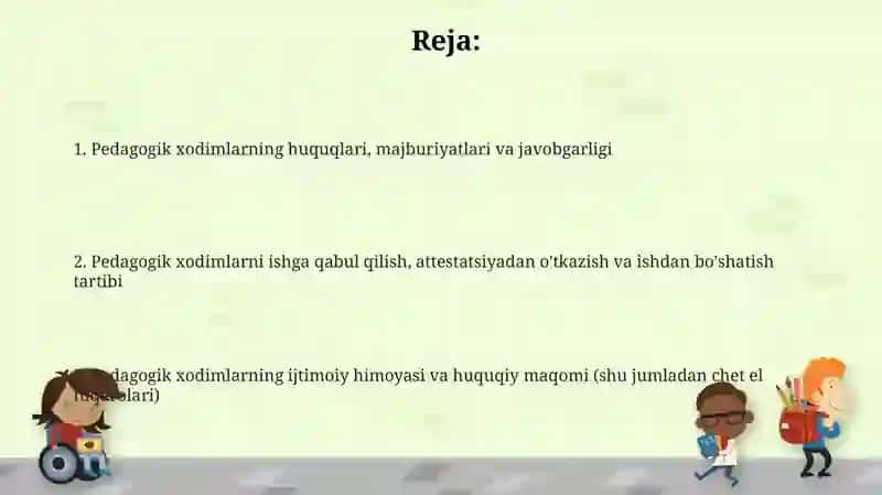 Pedagogik xodimlarining huquqiy maqomi 2
