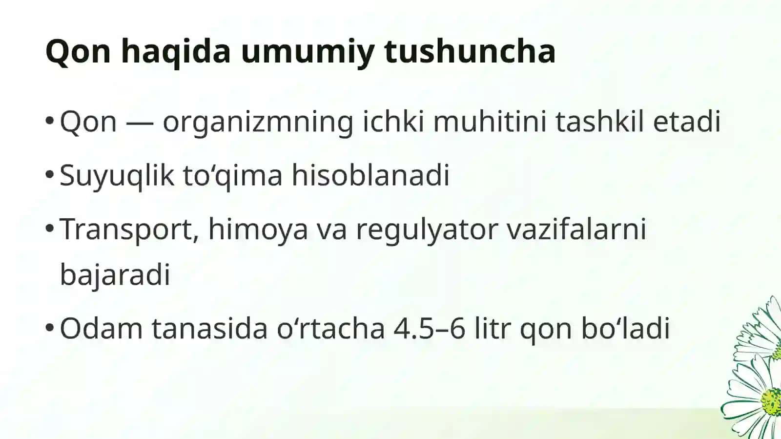 Qon shakilli elementlari. 2